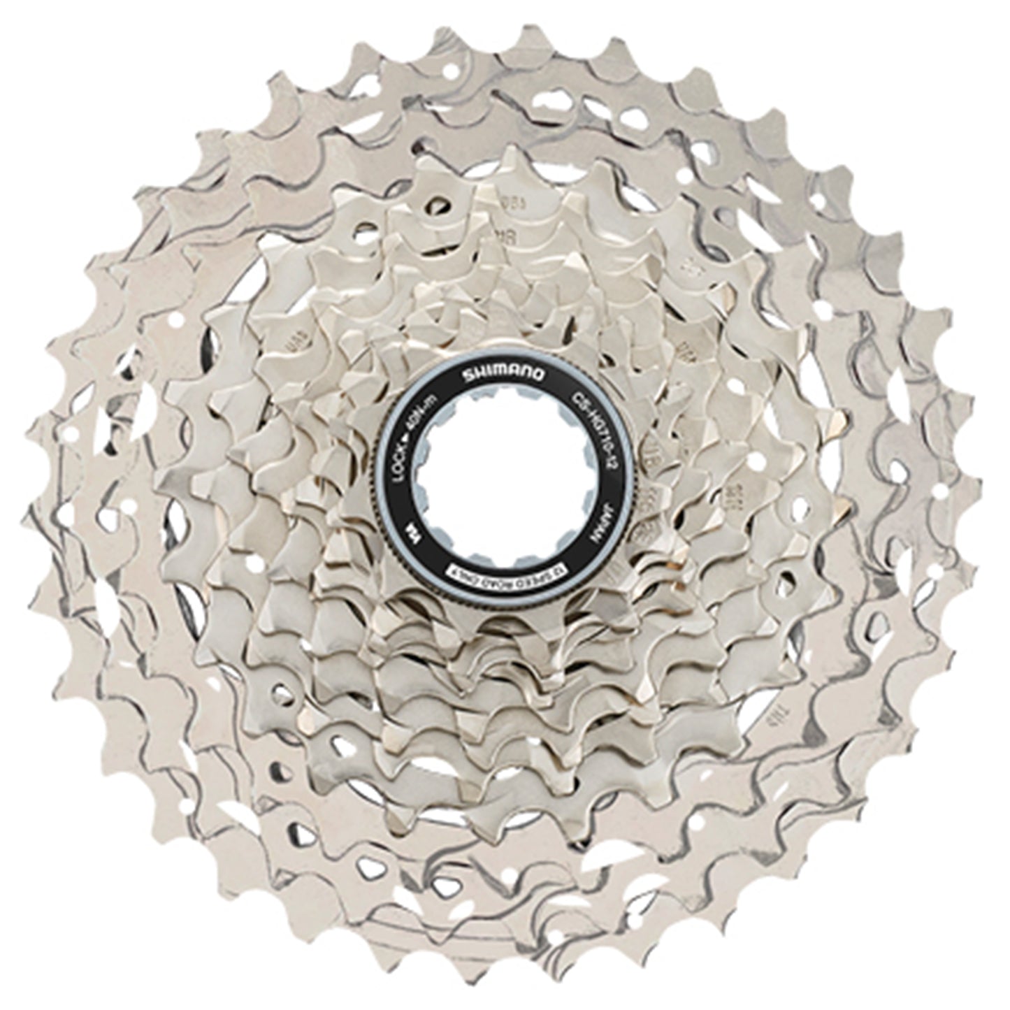 Shimano 105 CS-HG710 12 Speed Cassette - 12 Speed - Shimano HG Splined - 11-36T - Silver - Image 1