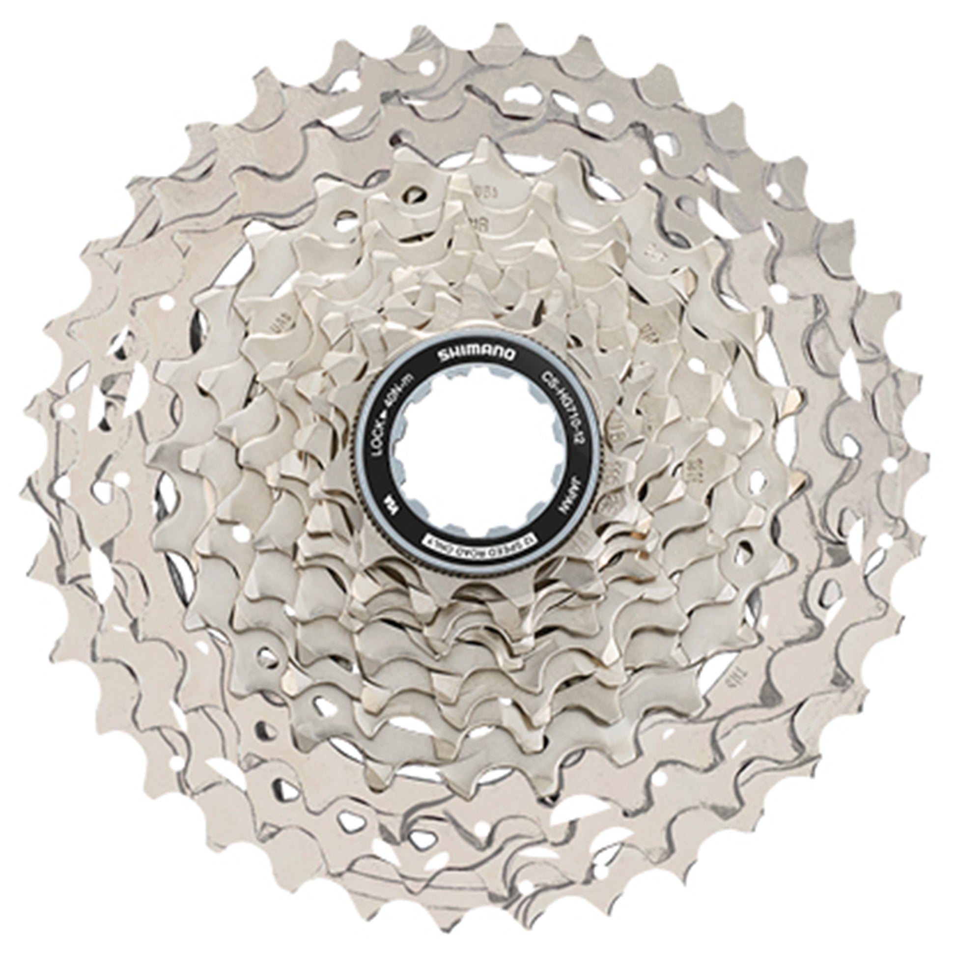 Shimano 105 CS-HG710 12 Speed Cassette - 12 Speed - Shimano HG Splined - 11-36T - Silver - Image 1