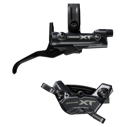 Shimano BR-M8220 XT Trail Disc Brake - Front - Right Lever - 1000mm - Black - Metal Pad with Fin - Image 1