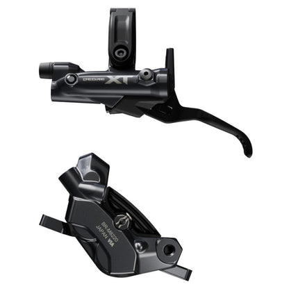 Shimano BR-M8220 XT Trail Disc Brake - Rear - Left Lever - 1700mm - Black - Metal Pad with Fin - Image 1