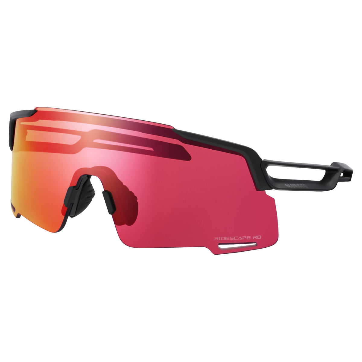 Shimano CE-EQNX5 Sunglasses - One Size Fits Most -  Matte Black with Road Lens - Image 1