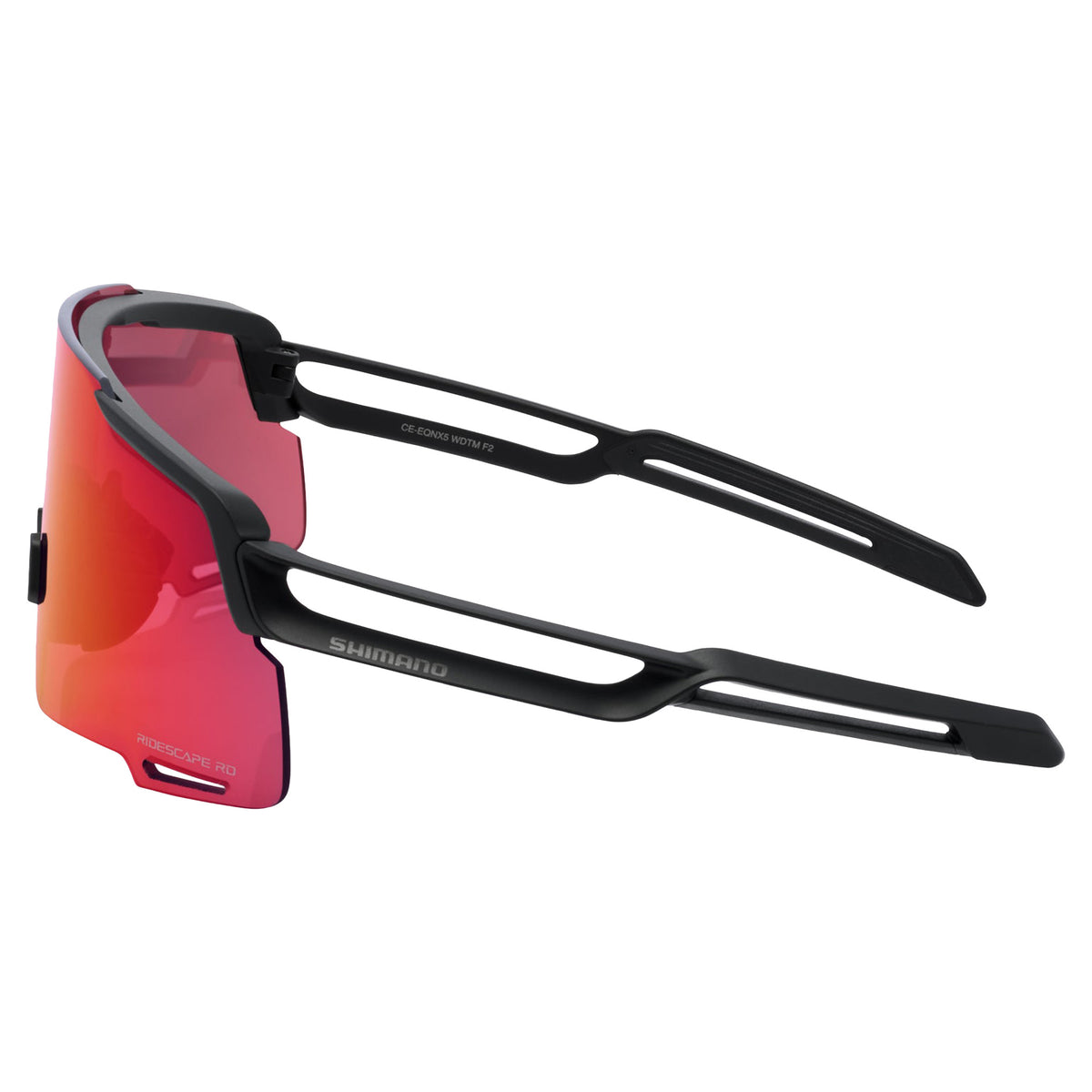 Shimano CE-EQNX5 Sunglasses - One Size Fits Most -  Matte Black with Road Lens - Image 3