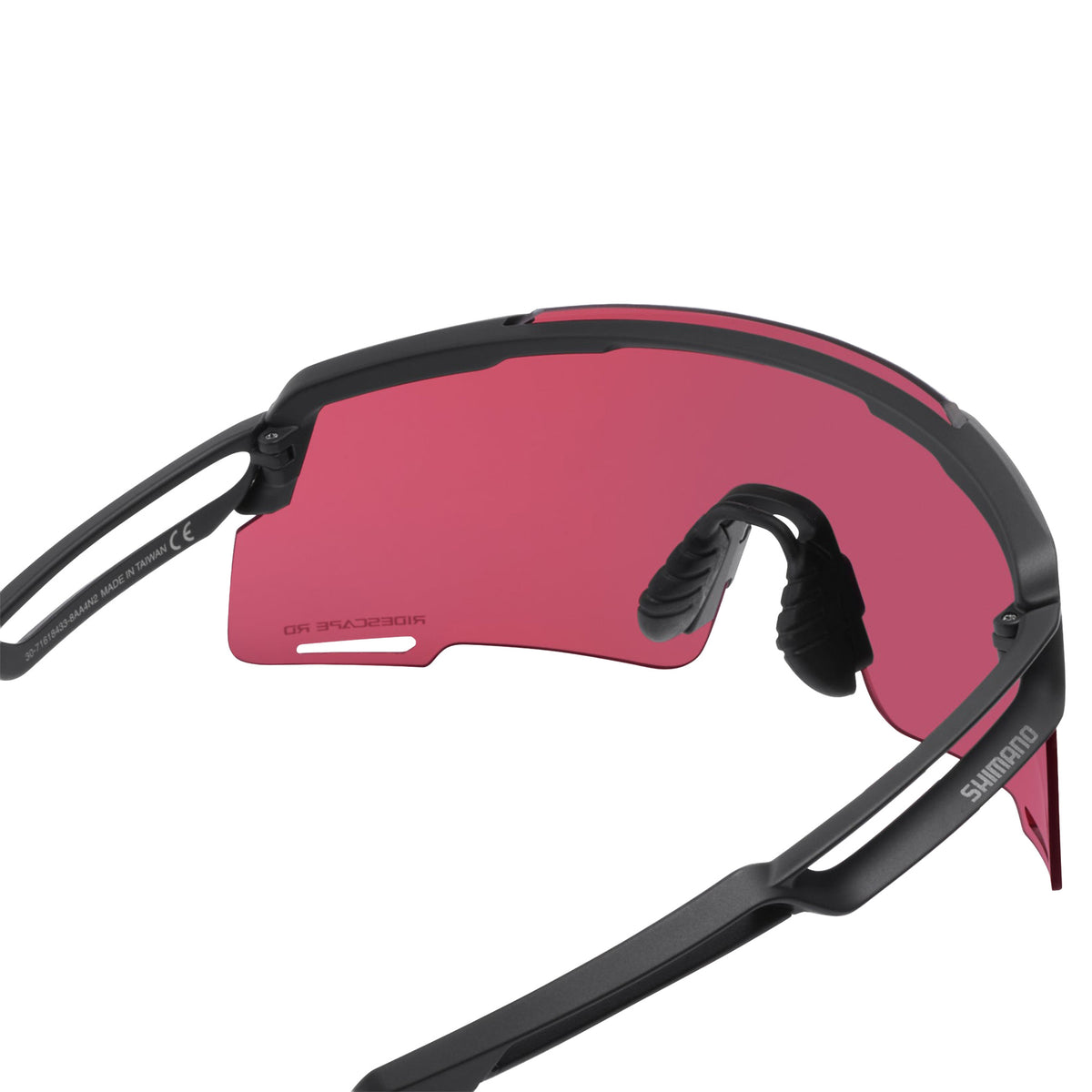 Shimano CE-EQNX5 Sunglasses - One Size Fits Most -  Matte Black with Road Lens - Image 4
