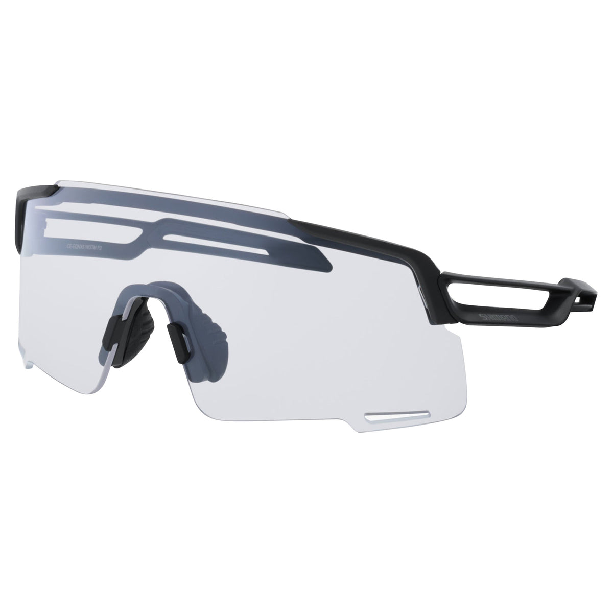 Shimano CE-EQNX5 Sunglasses - One Size Fits Most -  Matte Black with Road Lens - Image 5