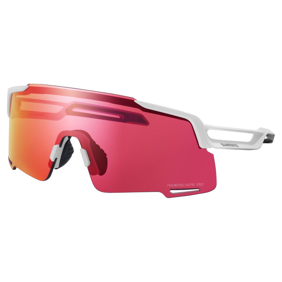 Shimano CE-EQNX5 Sunglasses - One Size Fits Most - Matte White with RIDESCAPE RD (Road) Lens - Image 1