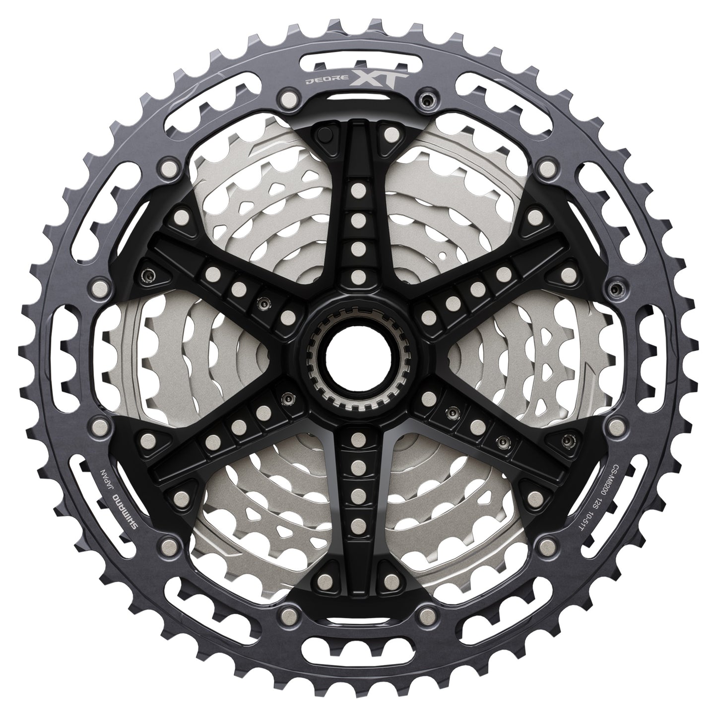 Shimano CS-M8200 XT Cassette - 12 Speed - Shimano Micro Spline - 10-51T - Silver - Image 4