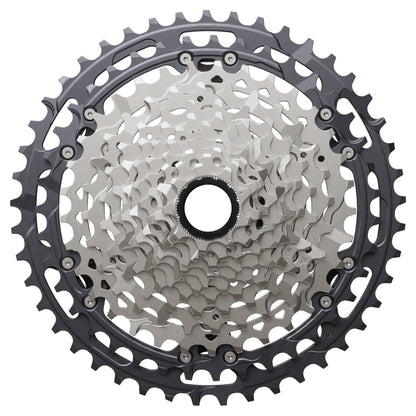 Shimano CS-M8200 XT Cassette - 12 Speed - Shimano Micro Spline - 9-45T - Silver - Image 1