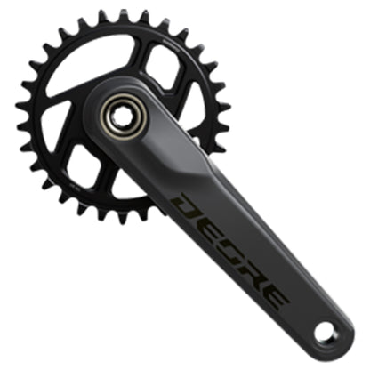 Shimano Deore M6200 Crankset - 68-73mm and BB86-92 - 24mm - Shimano Direct Mount - 165mm - Black - 30T - Image 1