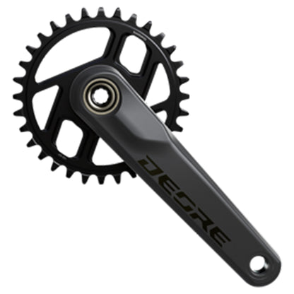 Shimano Deore M6200 Crankset - 68-73mm and BB86-92 - 24mm - Shimano Direct Mount - 165mm - Black - 32T - Image 1