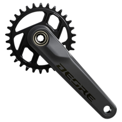 Shimano Deore M6200 Crankset - 68-73mm and BB86-92 - 24mm - Shimano Direct Mount - 175mm - Black - 30T - Image 1