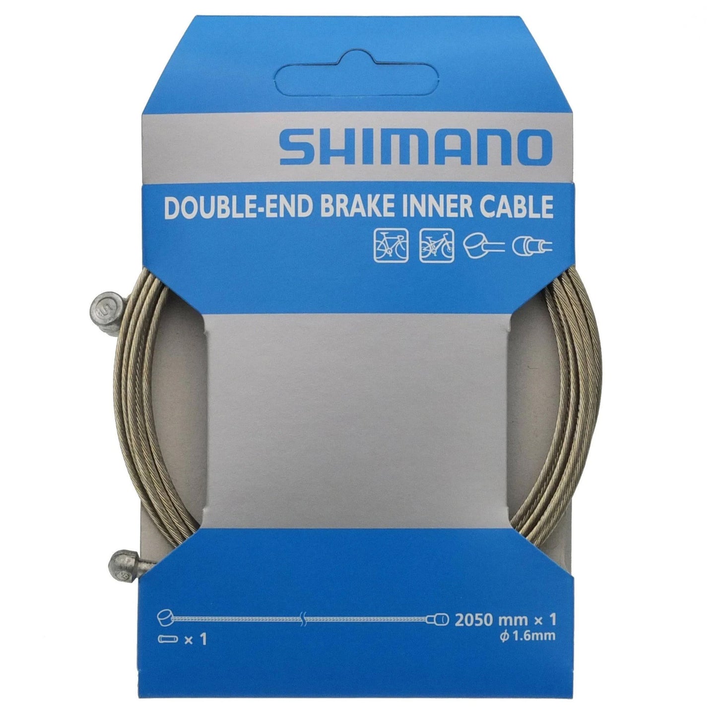 Shimano Double-End MTB Brake Cable - Silver - Image 1