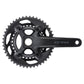 Shimano GRX FC-RX600 2x11 Speed Crankset - 68-70mm Shell - 24mm - Four Bolt - 110-80 BCD Asymmetric Shimano - 175mm - Black - 46-30T - 46.9mm Chainline