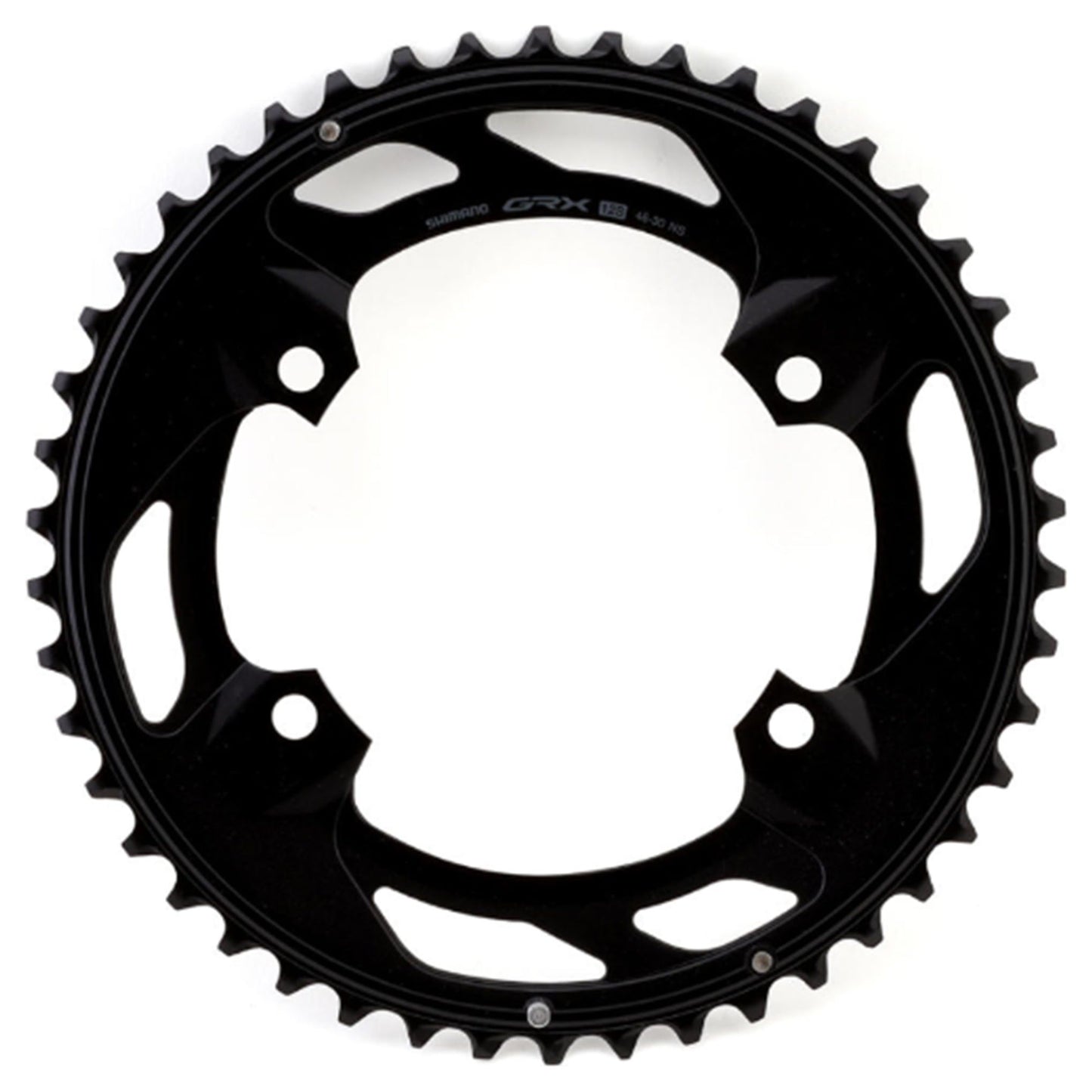 Shimano GRX FC-RX610 2x12 Chainring - Four Bolt - 110 BCD - 51.1mm - Round - 46T - 12 Speed - Alloy