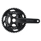 Shimano GRX FC-RX610 2x12 Speed Crankset - 68-70mm Shell - 24mm - Four Bolt - 110 BCD Asymmetric Shimano - 165mm - Black - 46-30T - 47mm Chainline - Image 1