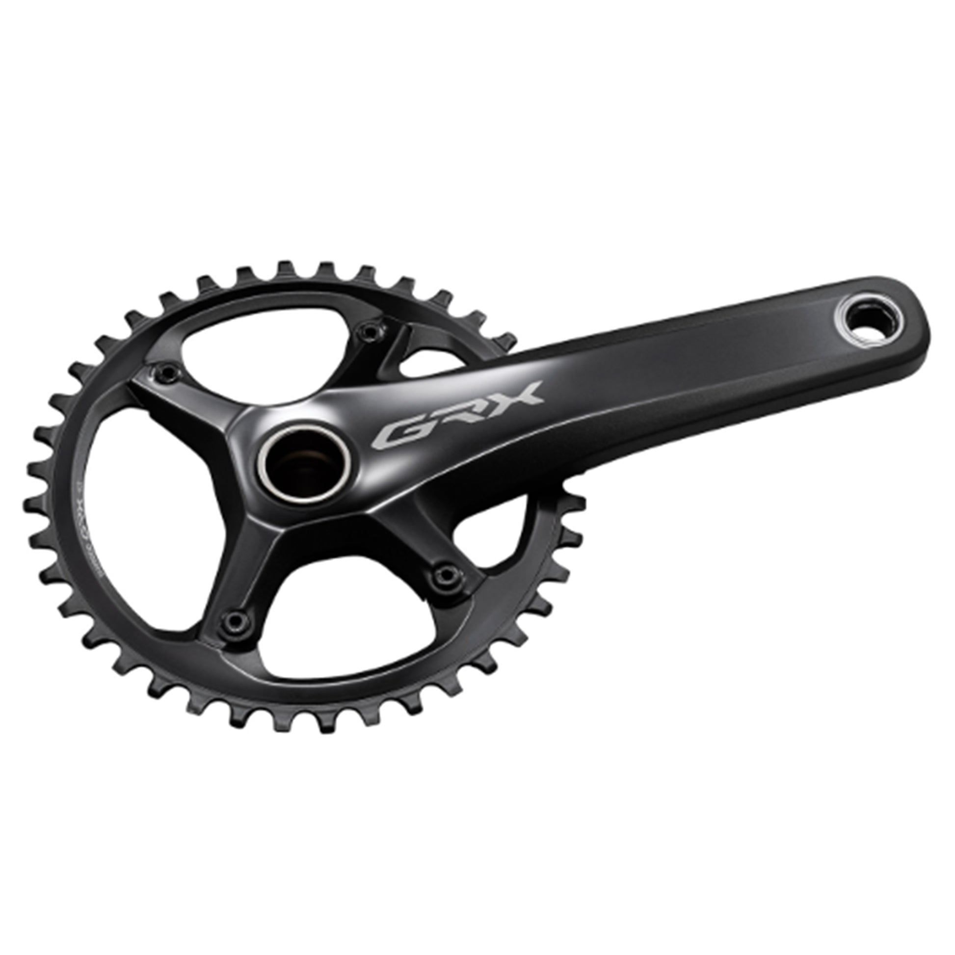 Shimano GRX FC-RX810 1x11 Speed Crankset - 68-70mm Shell - 24mm - Four Bolt - 110 BCD Asymmetric Shimano - 170mm - Black - 42T - 50.1mm Chainline - Image 1