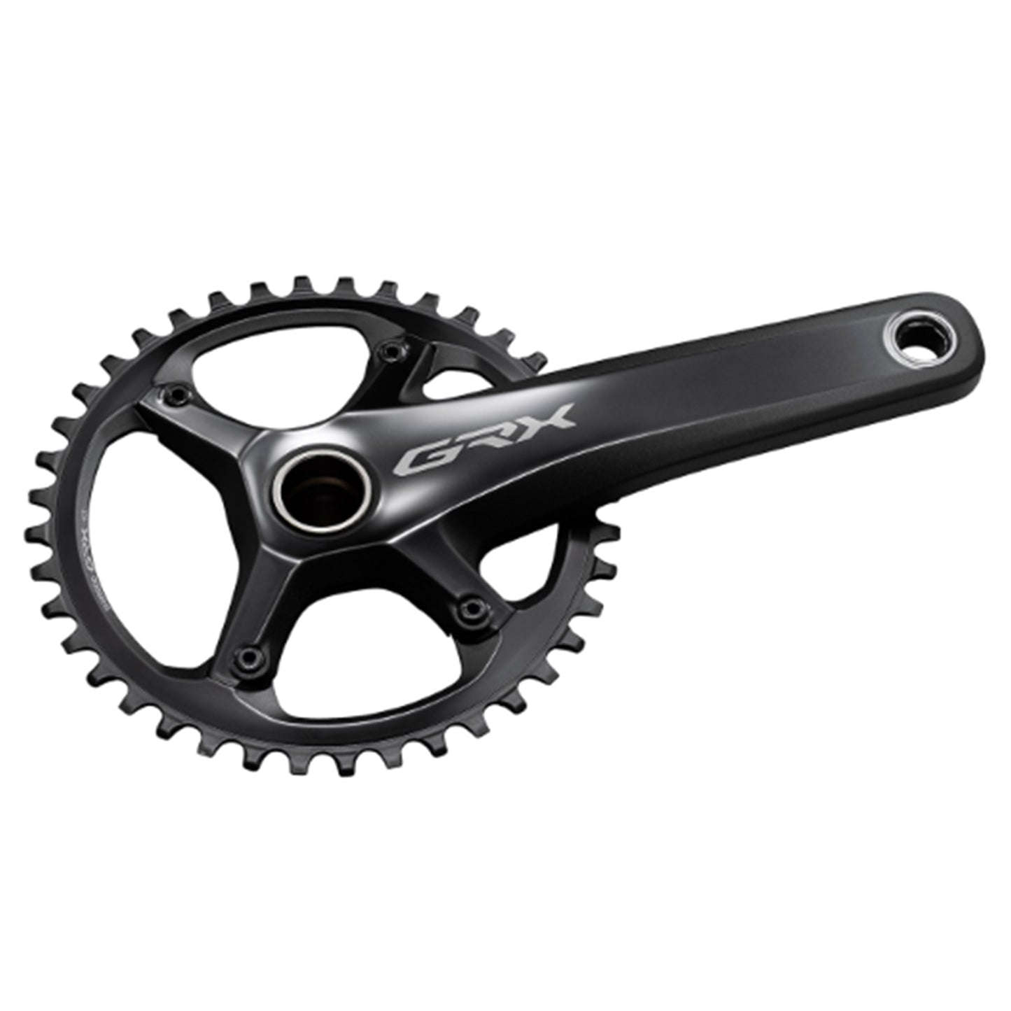 Shimano GRX FC-RX810 1x11 Speed Crankset - 68-70mm Shell - 24mm - Four Bolt - 110 BCD Asymmetric Shimano - 172.5mm - Black - 40T - 50.1mm Chainline