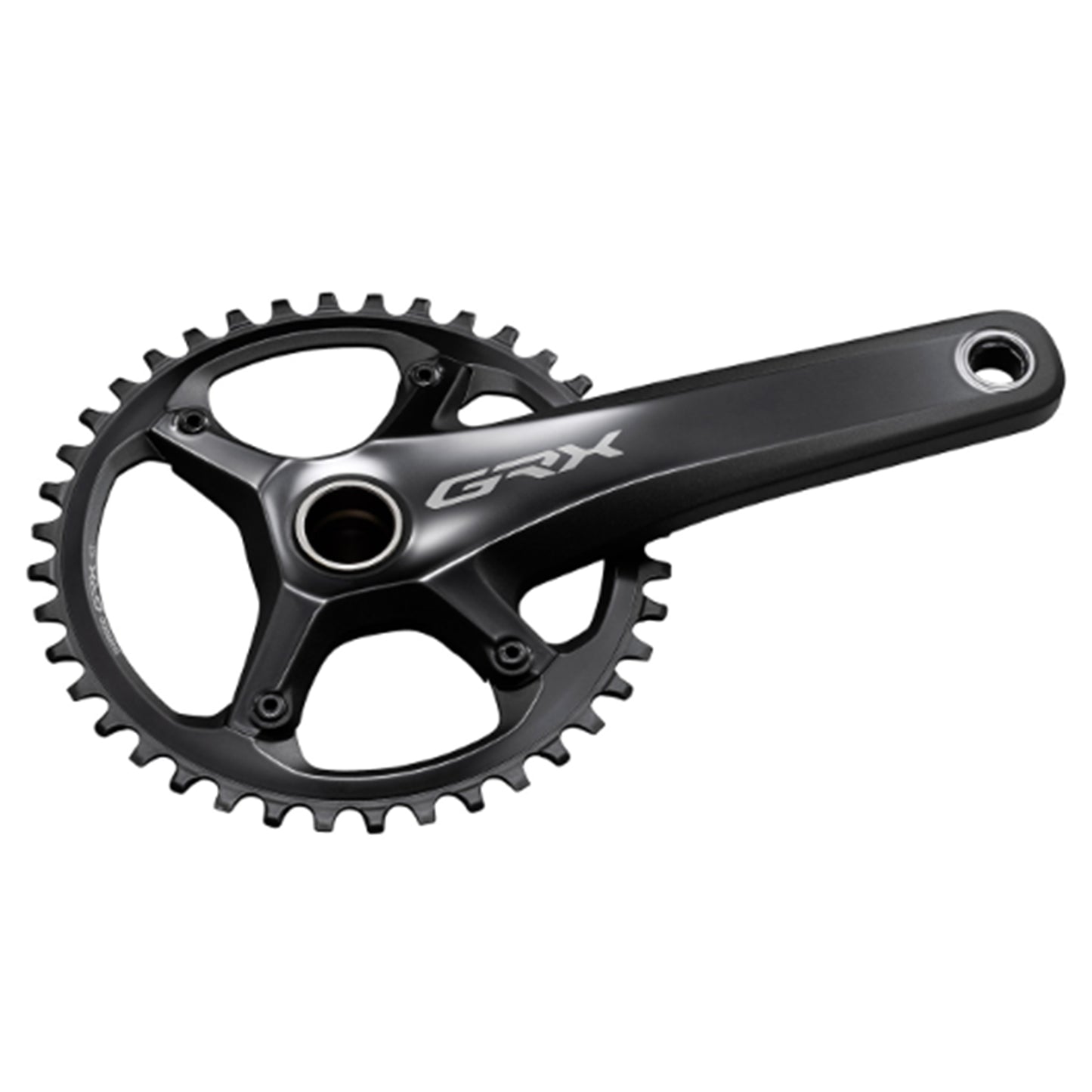 Shimano GRX FC-RX810 1x11 Speed Crankset - 68-70mm Shell - 24mm - Four Bolt - 110 BCD Asymmetric Shimano - 172.5mm - Black - 42T - 50.1mm Chainline - Image 1