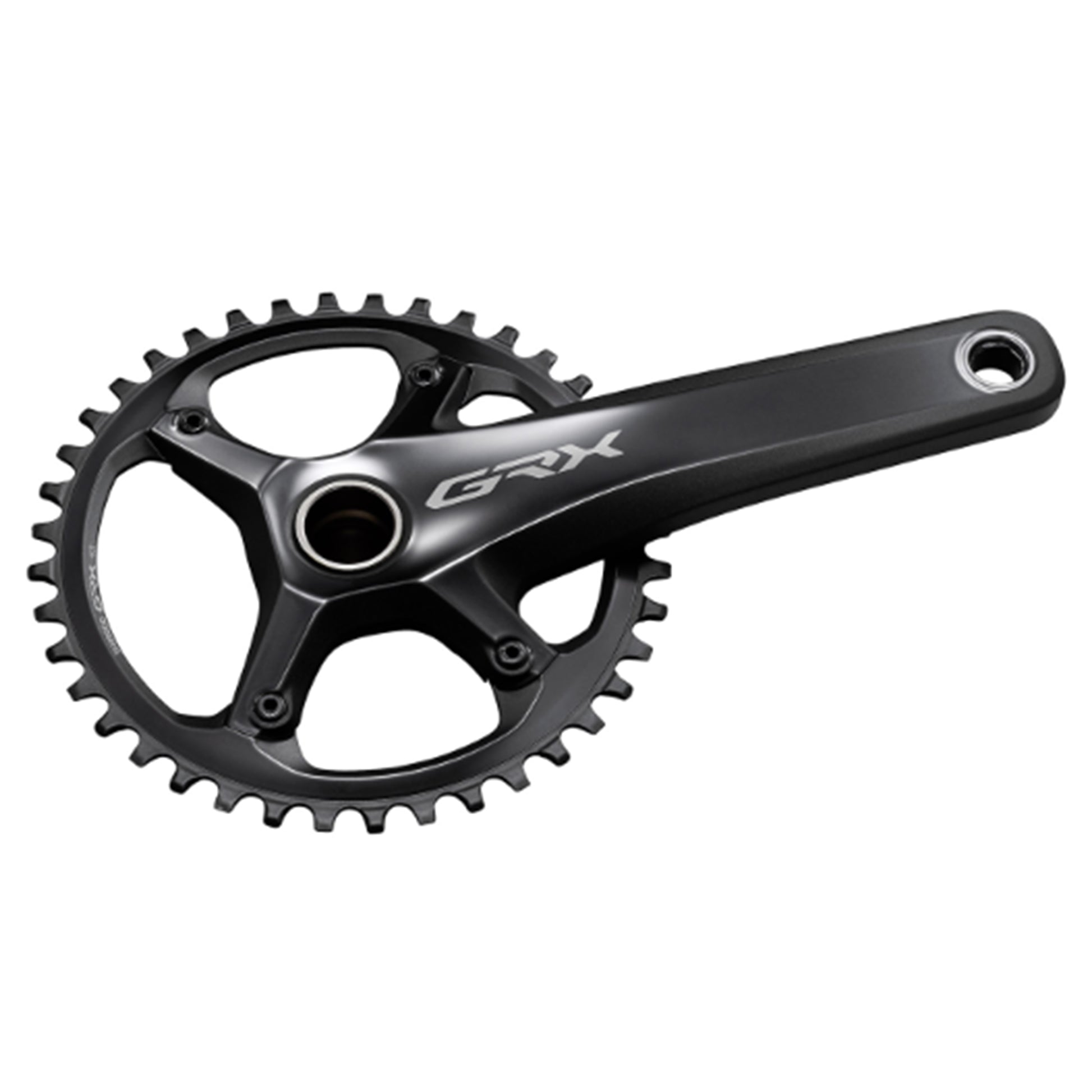 Shimano GRX FC-RX810 1x11 Speed Crankset - 68-70mm Shell - 24mm - Four Bolt - 110 BCD Asymmetric Shimano - 172.5mm - Black - 42T - 50.1mm Chainline - Image 1
