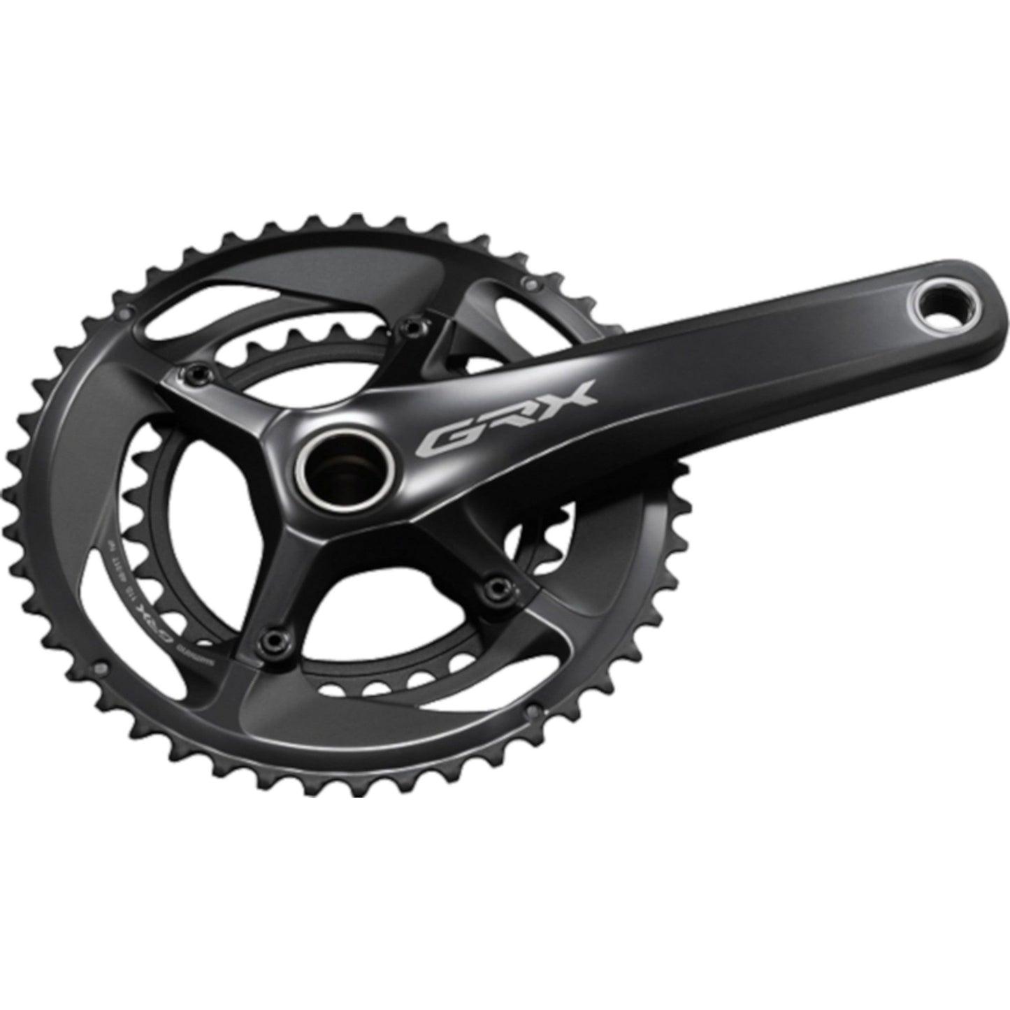 Shimano GRX FC-RX810 2x11 Speed Crankset - 68-70mm Shell - 24mm - Four Bolt - 110-80 BCD - 172.5mm - Black - 48-31T - 46.9mm Chainline