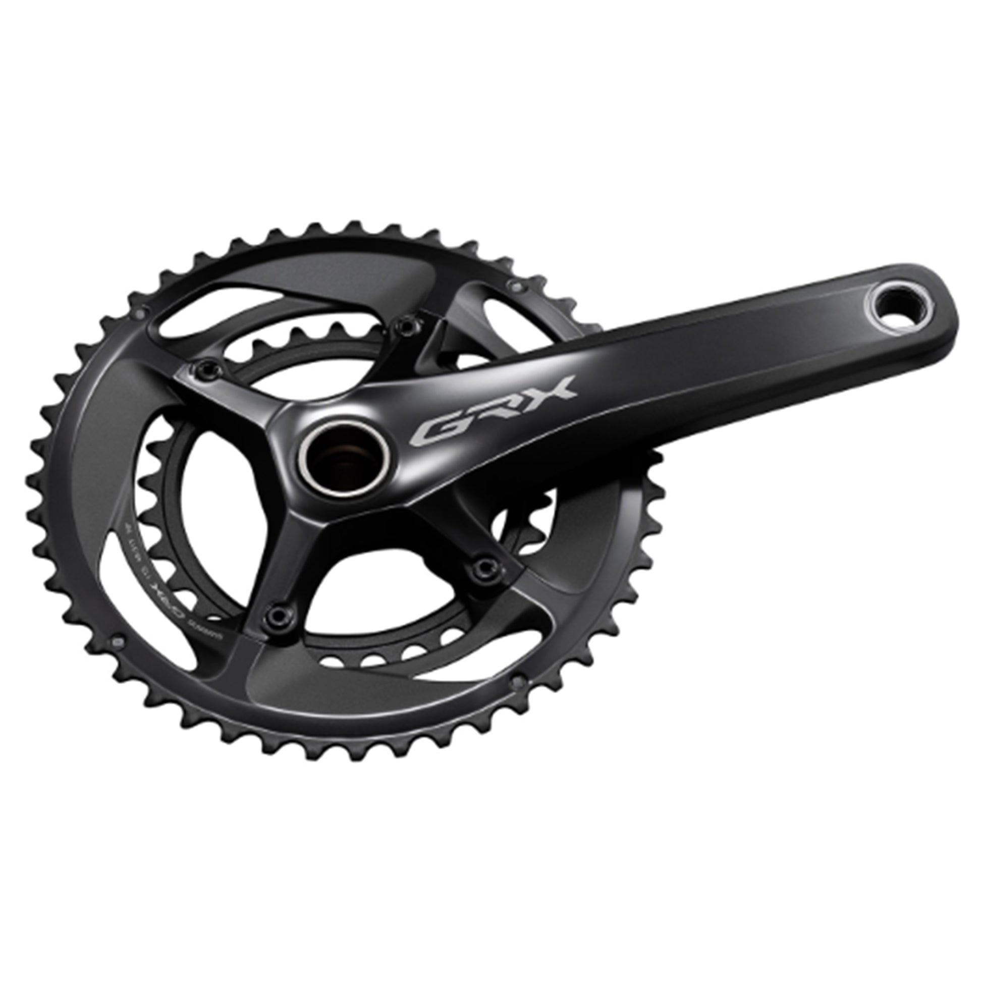 Shimano GRX FC-RX810 2x11 Speed Crankset - 68-70mm Shell - 24mm - Four Bolt - 110-80 BCD Asymmetric Shimano - 170mm - Black - 48-31T - 46.9mm Chainline - Image 1