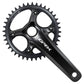 Shimano GRX FC-RX820 1x12 Speed Crankset - 68-70mm Shell - 24mm - Four Bolt - 110 BCD Asymmetric Shimano - 172.5mm - Black - 40T - 49.7mm Chainline