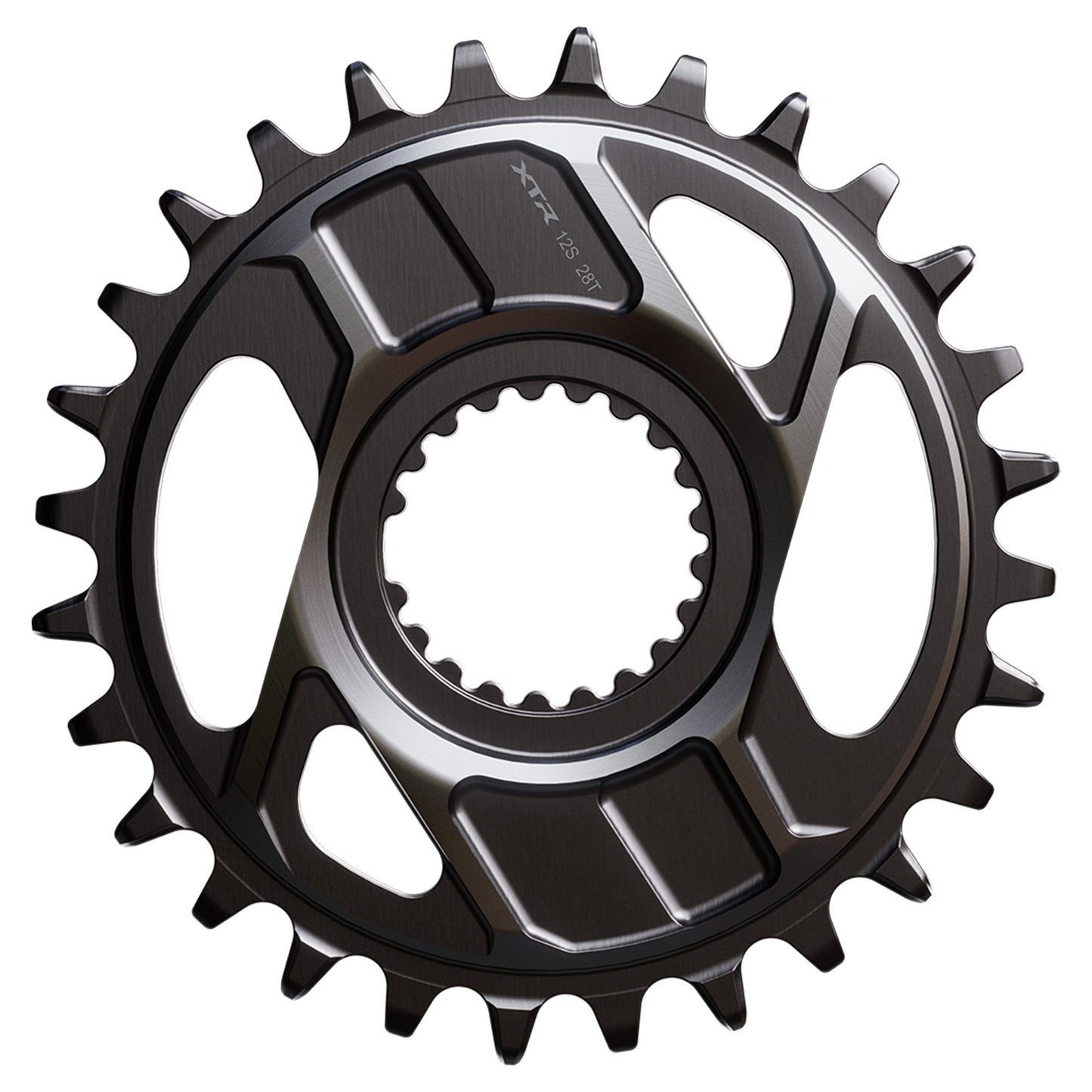 Shimano SM-CRM96 XTR Chainring - Direct Mount - Shimano - 55mm - Round - 28T - 12-speed - Aluminium - Image 1