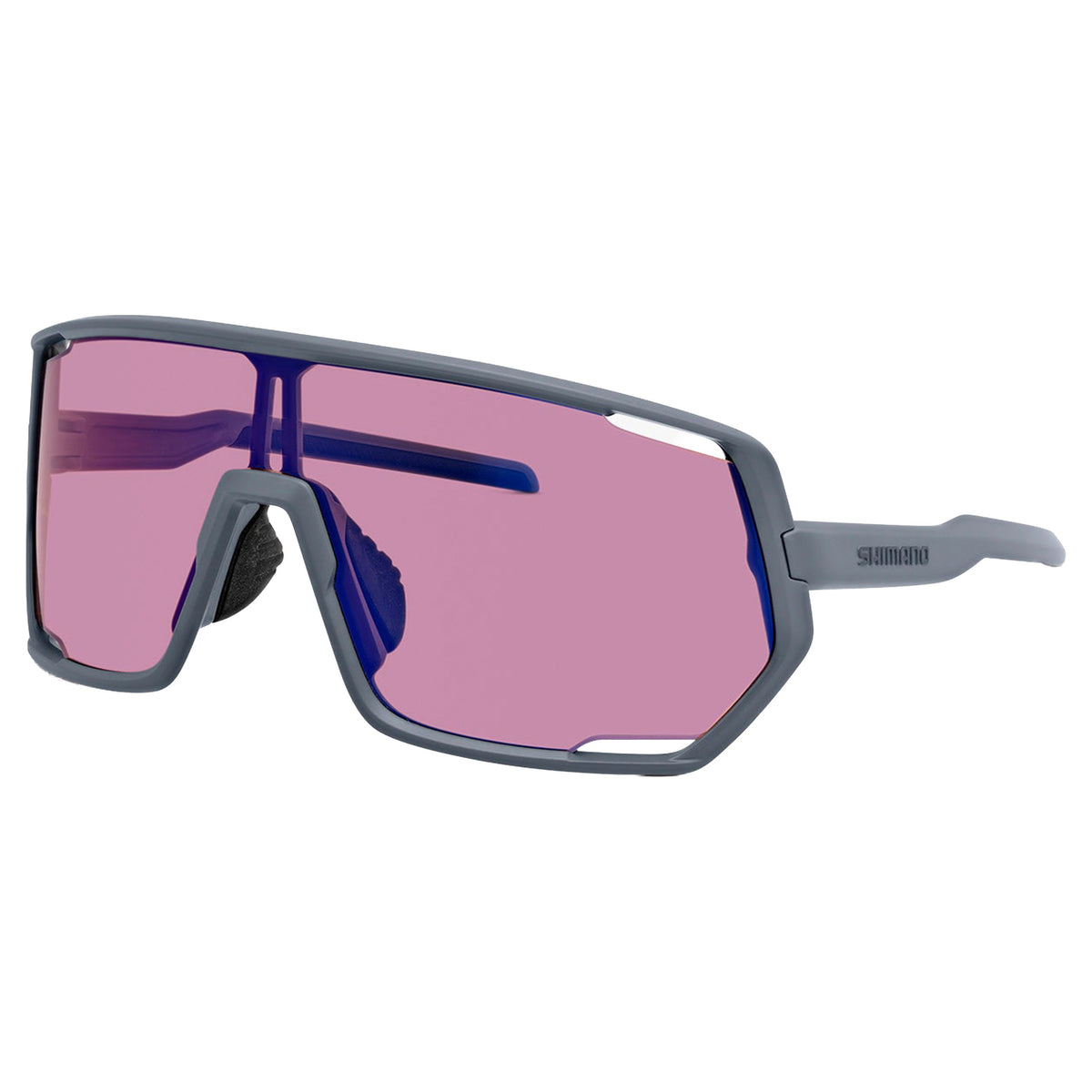 Shimano Technium CE-TCNM2 Sunglasses - One Size Fits Most -  Matte Grey with RIDESCAPE OR (Off Road) Lens - Image 1