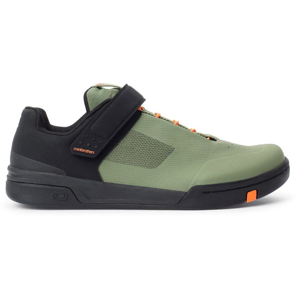 Shoe 2nd D1 - Crank Brothers Stamp Speedlace Flat Shoes - US 11.5 - Green - Orange - Black - Image 1