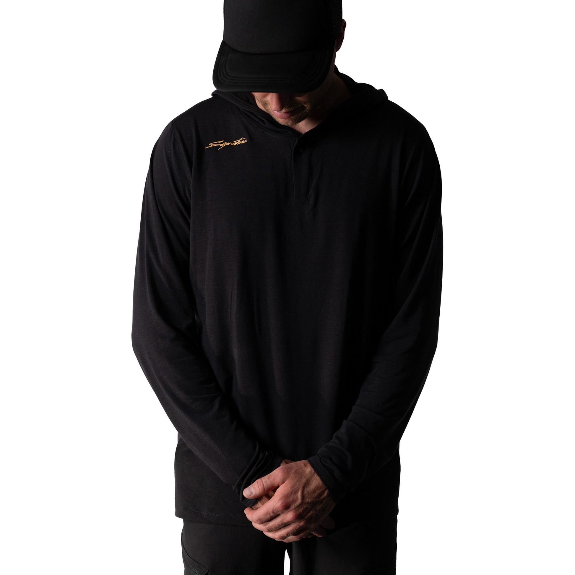 Signature Rover UPF Sun Hoodie - M - Black - Image 4
