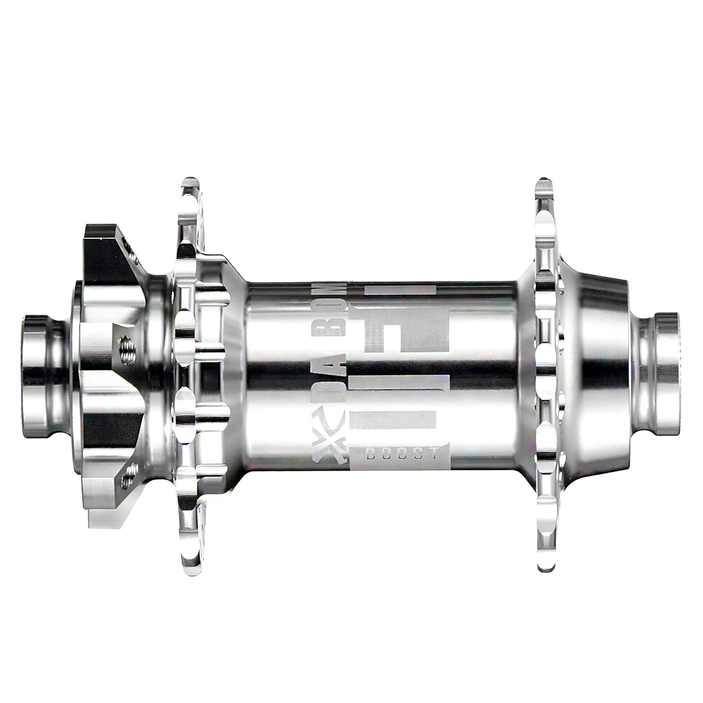 DaBomb UFO 6 Bolt Disc Front Hub - Front - 15x110mm Boost - 6 Bolt - 32 Hole - J-Bend - Silver