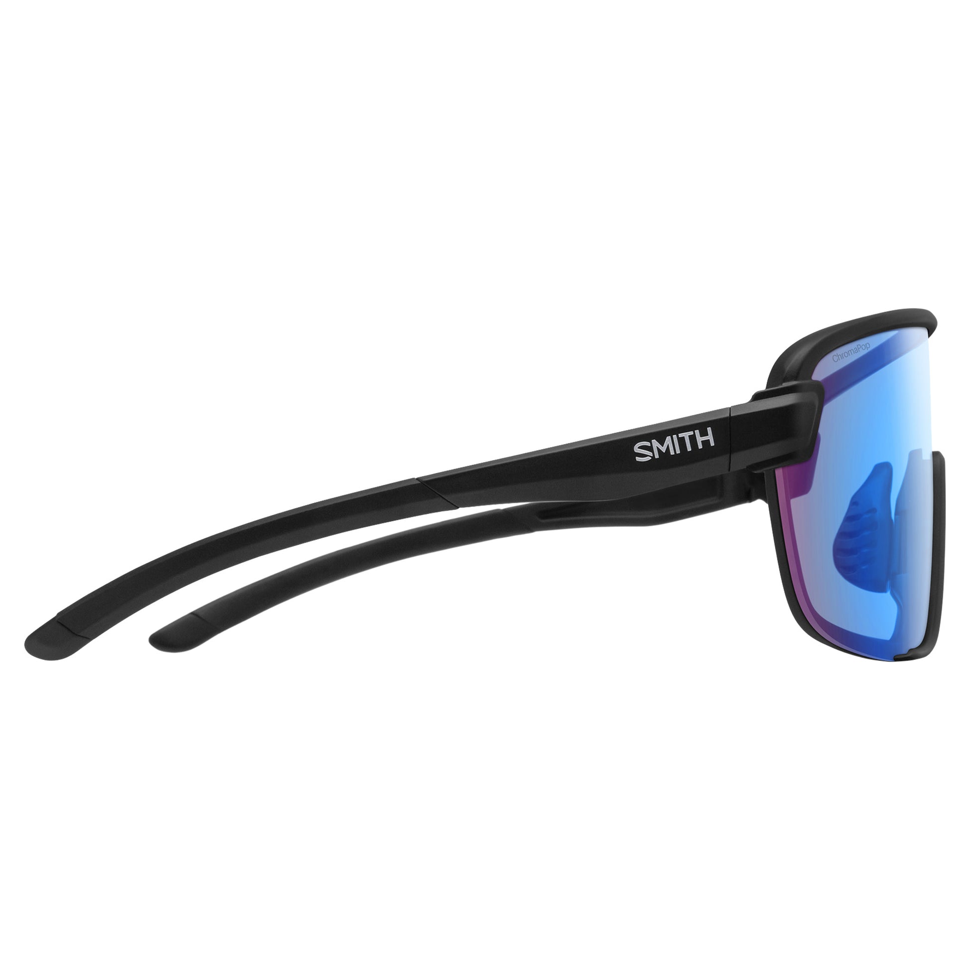 Smith Bobcat Sunglasses - M - Matte Black - ChromaPop Low Light Rose Blue Mirror - Image 3