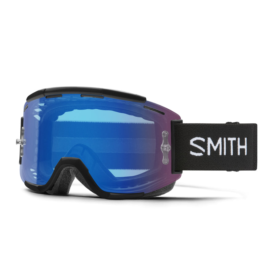 Smith Squad MTB Goggles - One Size Fits Most - Black - ChromaPop Contrast Rose Flash Lens - Image 1