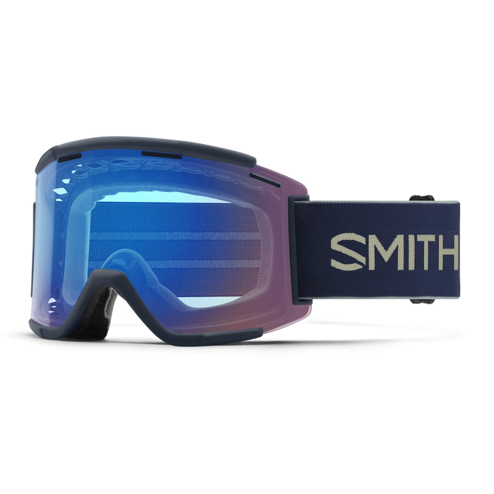 Smith Squad XL MTB Goggles - One Size Fits Most - Midnight Navy/Sage Brush - ChromaPop Contrast Rose Flash Lens