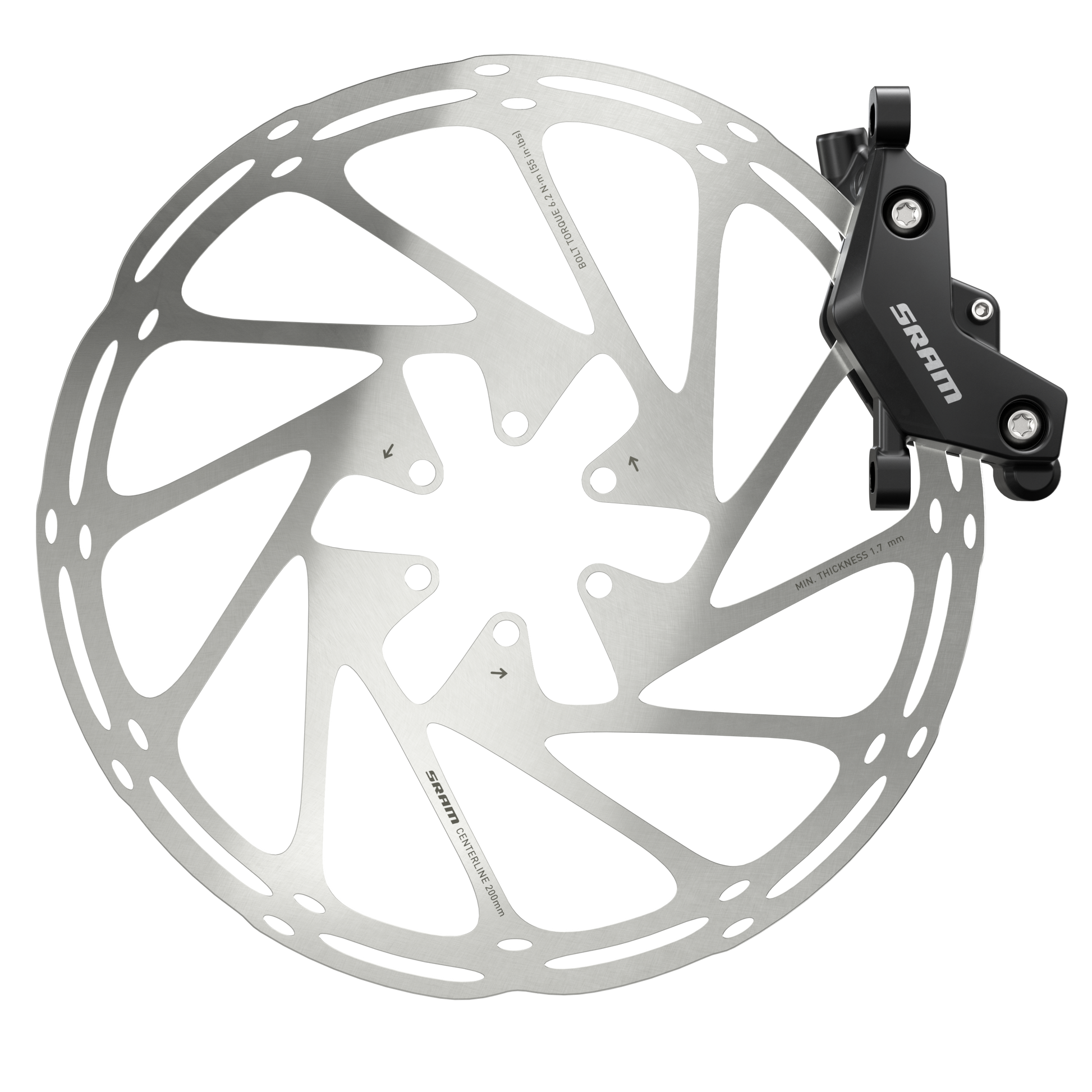 SRAM DB4 Disc Brake - Front or Rear - Right Lever - 2000mm - Black - Image 4