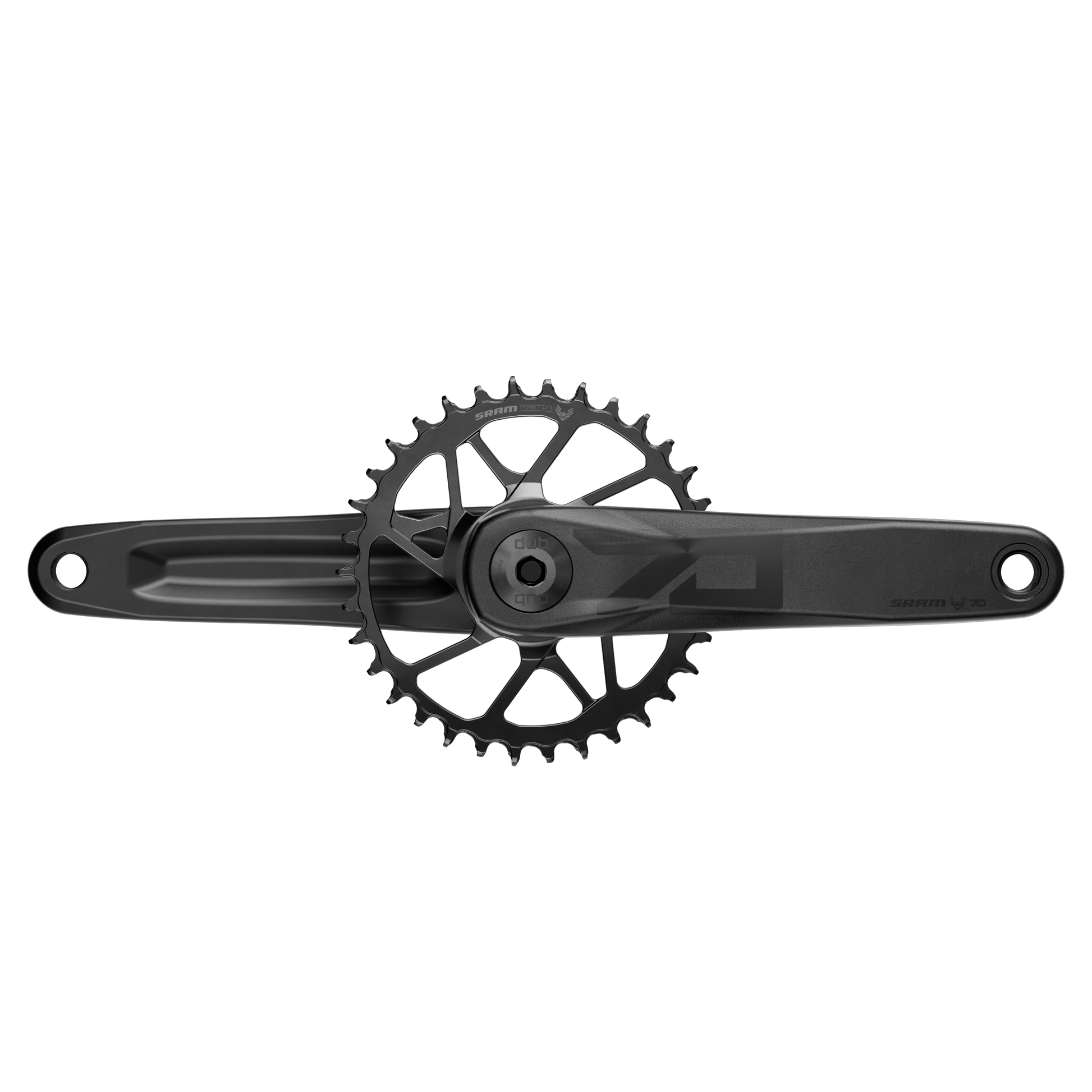 SRAM Eagle 70 Transmission Crankset - 68-73mm and BB86-97 - 28.99mm DUB - SRAM Direct Mount - 3 Bolt - 175mm - Black - Image 1