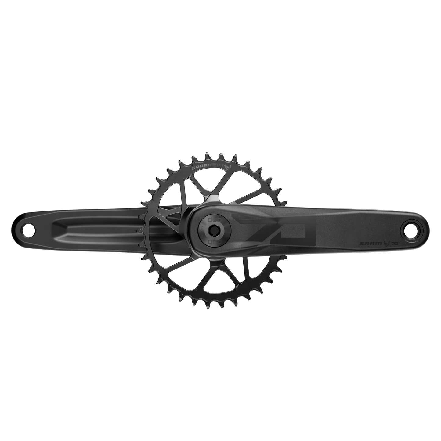SRAM Eagle 70 Transmission Crankset - 68-73mm and BB86-98 - 28.99mm DUB - SRAM Direct Mount - 3 Bolt - 170mm - Black - Image 1