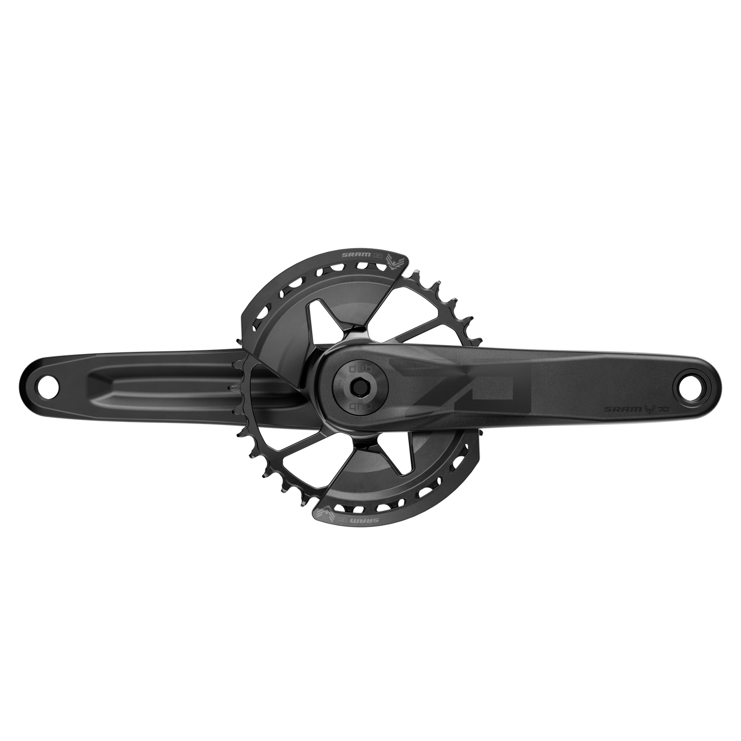 SRAM Eagle 70 Transmission Crankset - 68-73mm and BB86-98 - 28.99mm DUB - SRAM Direct Mount - 3 Bolt - 170mm - Black - Image 3