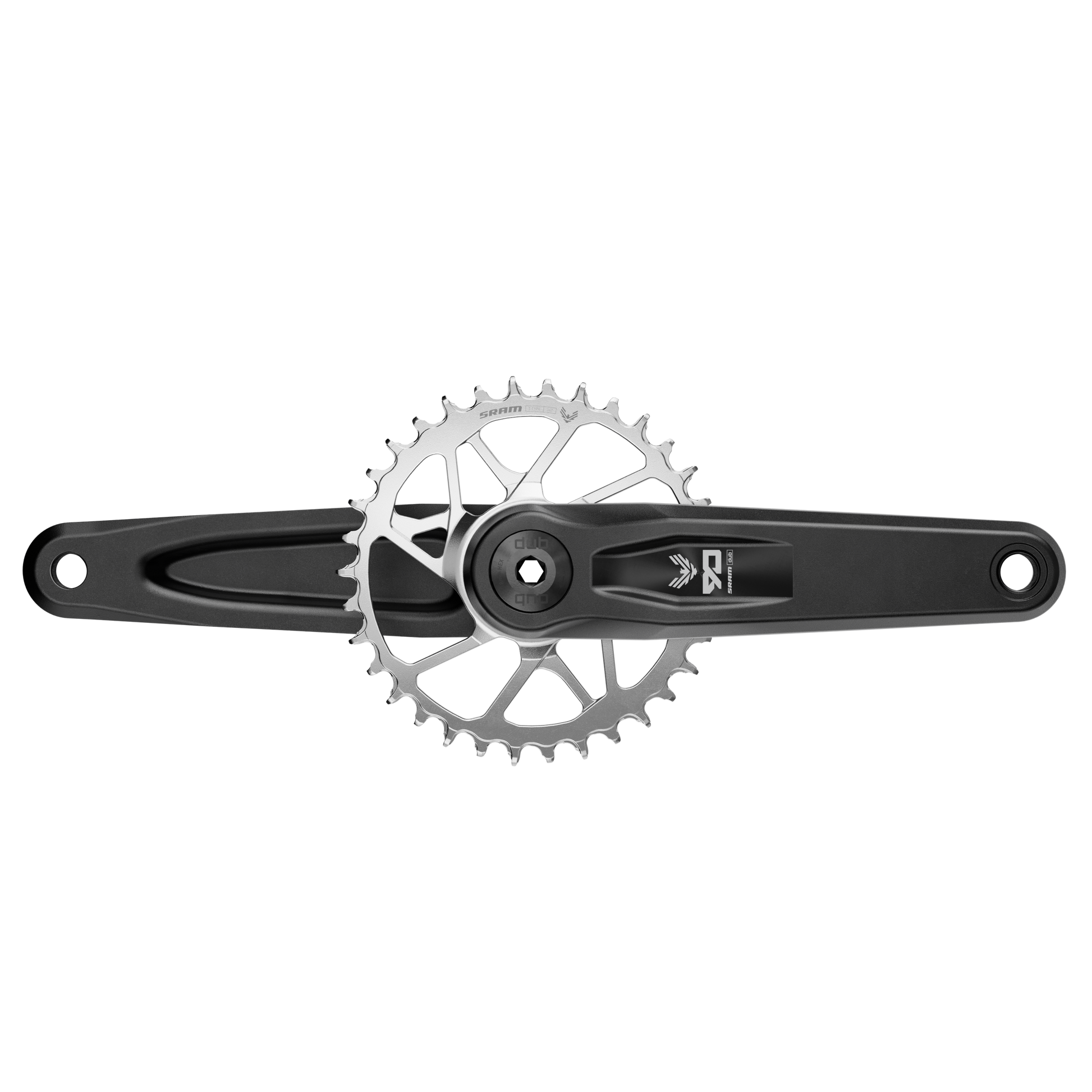 SRAM Eagle 90 Transmission Crankset - 68-73mm and BB86-93 - 28.99mm DUB - SRAM Direct Mount - 8 Bolt - 170mm - Black - Image 1