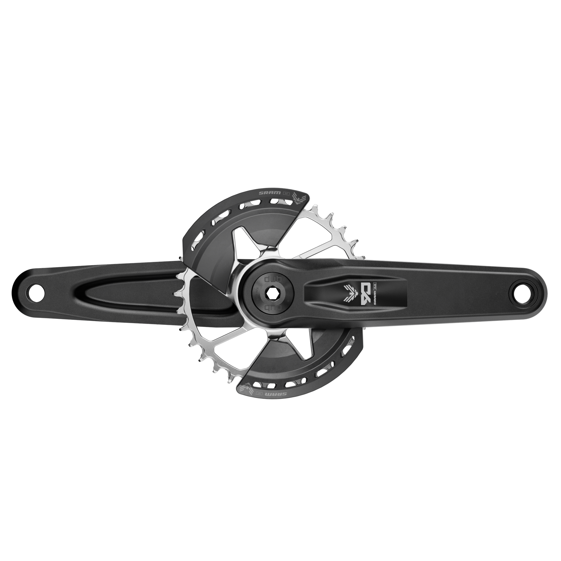 SRAM Eagle 90 Transmission Crankset - 68-73mm and BB86-94 - 28.99mm DUB - SRAM Direct Mount - 8 Bolt - 165mm - Black - Image 3