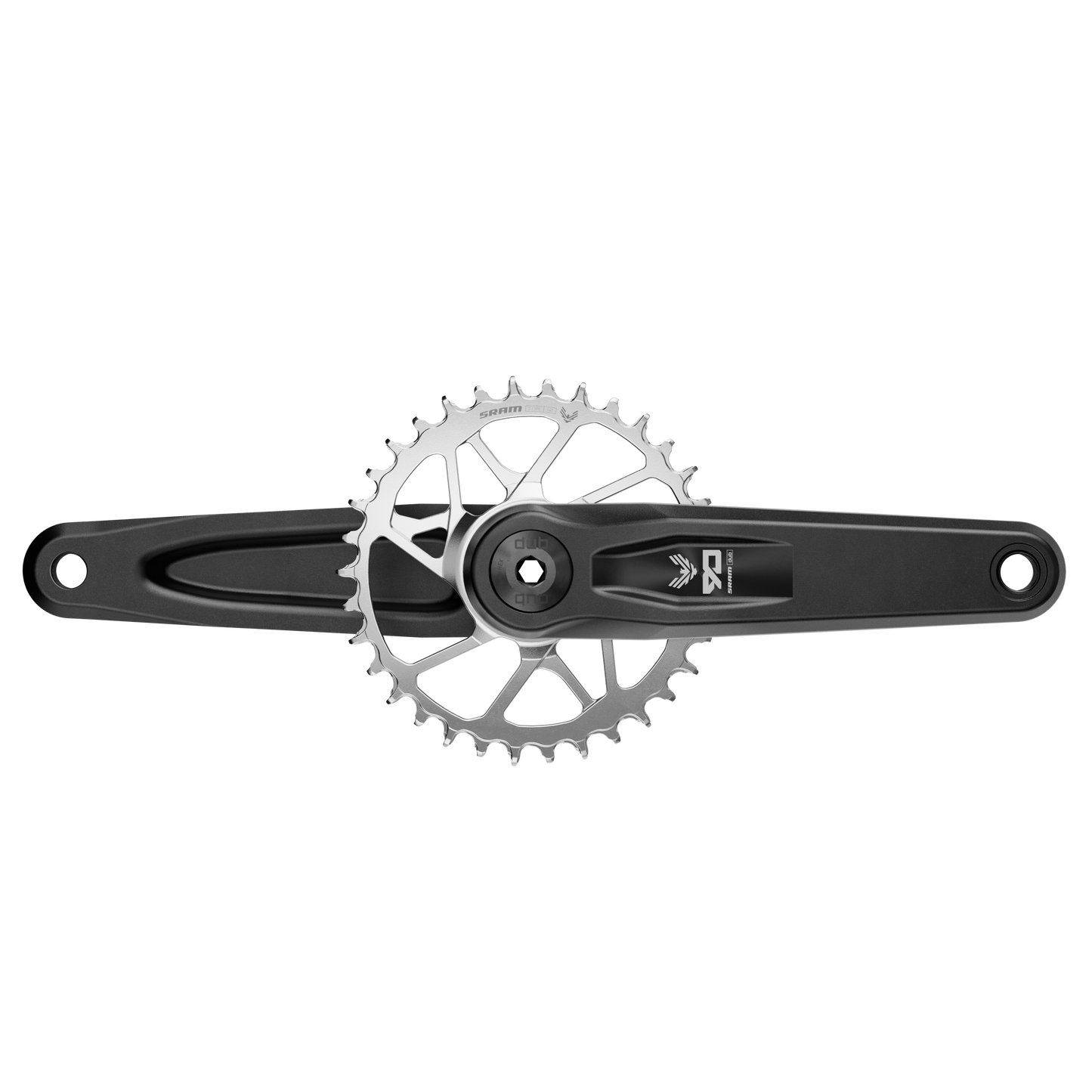 SRAM Eagle 90 Transmission Crankset - 68-73mm and BB86-96 - 28.99mm DUB - SRAM Direct Mount - 8 Bolt - 155mm - Black - Image 1