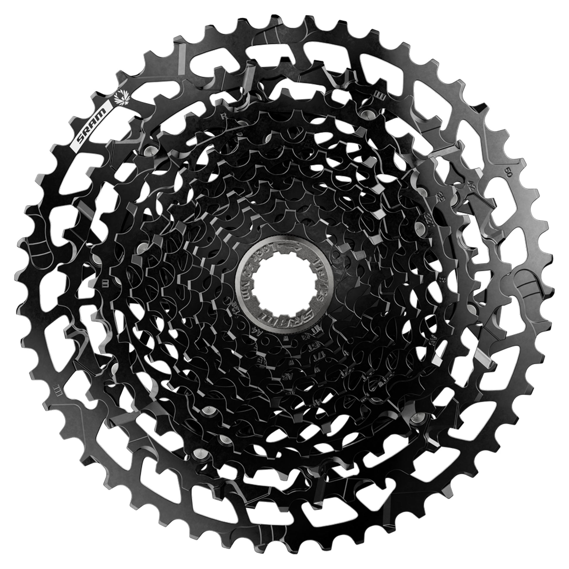 SRAM Eagle S100 PG-1210 Cassette - 12 Speed - Shimano HG Splined - 11-50T - Black - Image 1