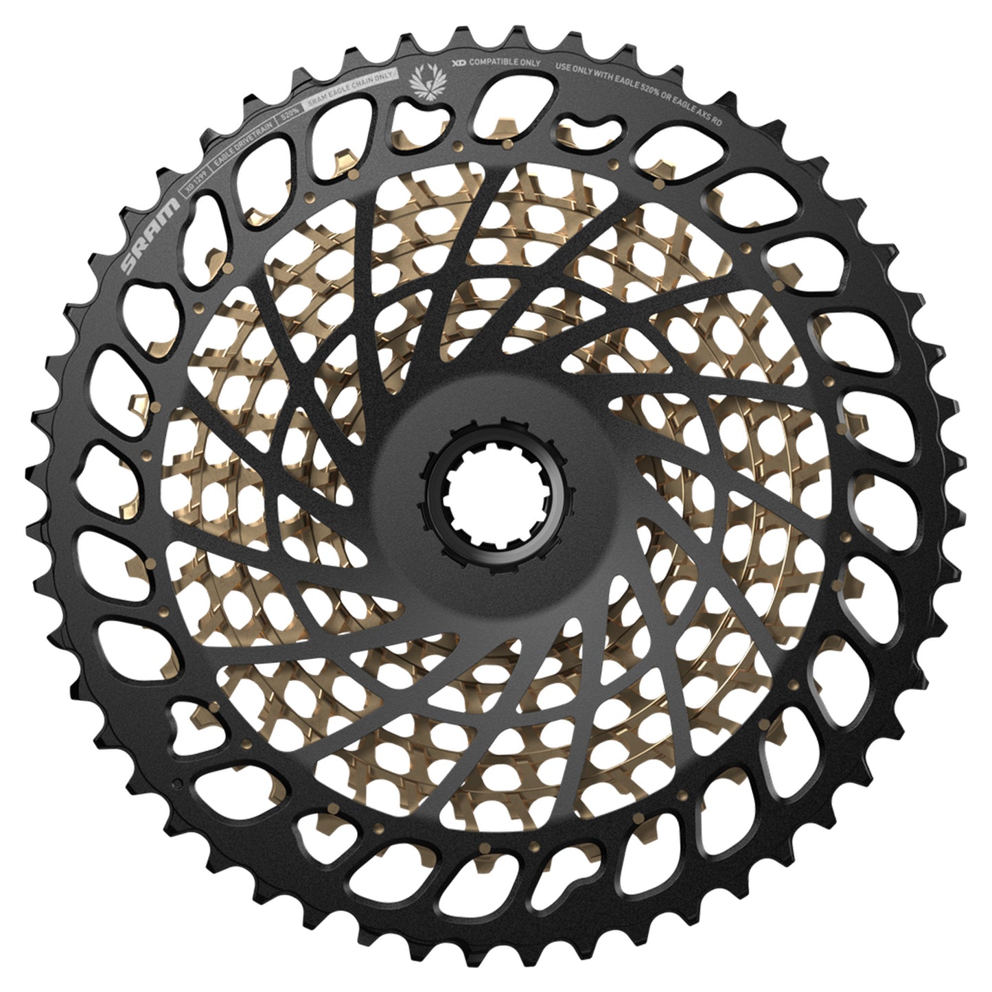 SRAM Eagle S500 XG-1299 Cassette - 12 Speed - XD Driver - 10-52T - Gold - Image 2