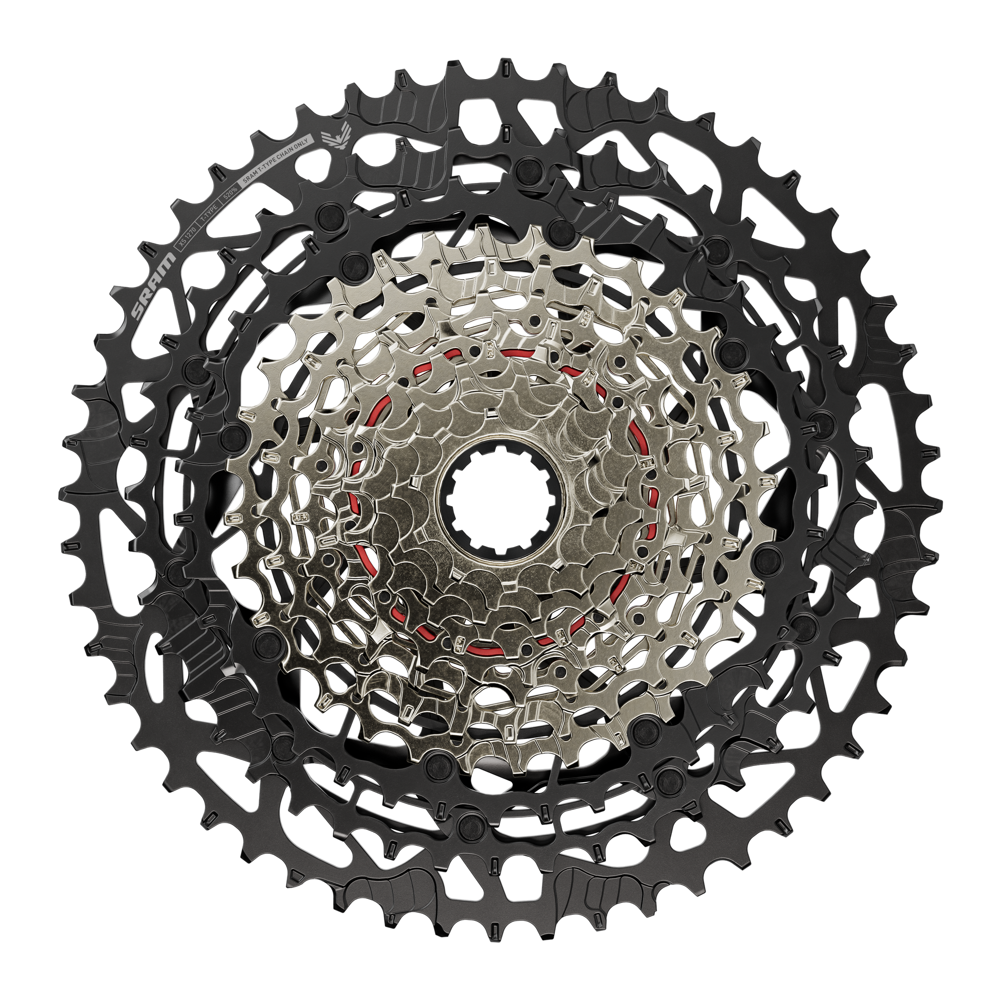SRAM Eagle Transmission XS-1270 Cassette - 12 Speed - XD - 10-52T - Black Nickel Chrome - Image 1