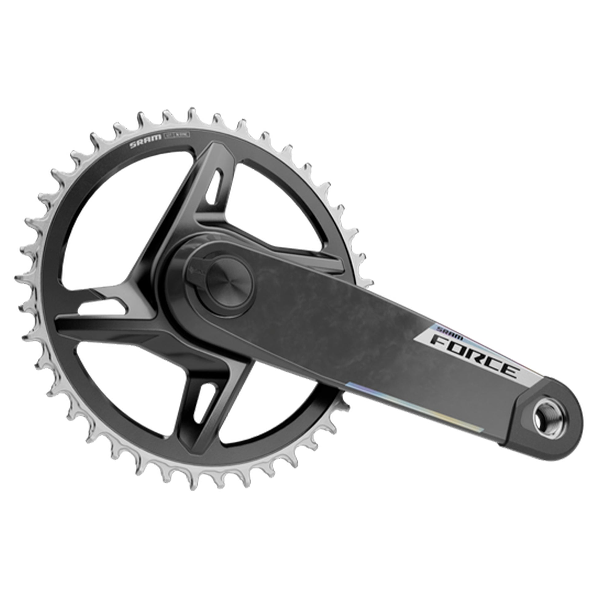 SRAM Force AXS XLPR E1 Power Meter Spindle Crankset - 68-73mm and BB86-92 - 28.99mm DUB - SRAM Direct Mount - 160mm - Grey - Image 1