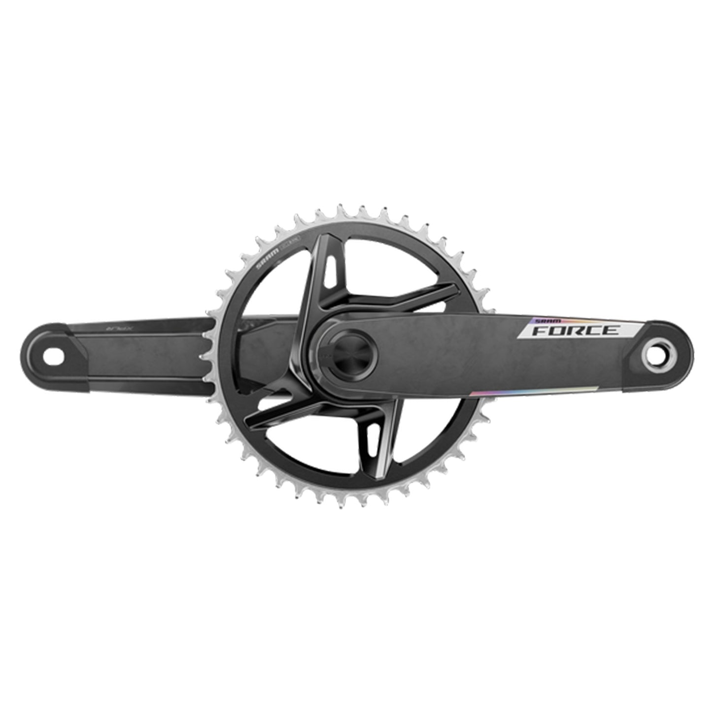 SRAM Force AXS XLPR E1 Power Meter Spindle Crankset - 68-73mm and BB86-92 - 28.99mm DUB - SRAM Direct Mount - 165mm - Grey - Image 2