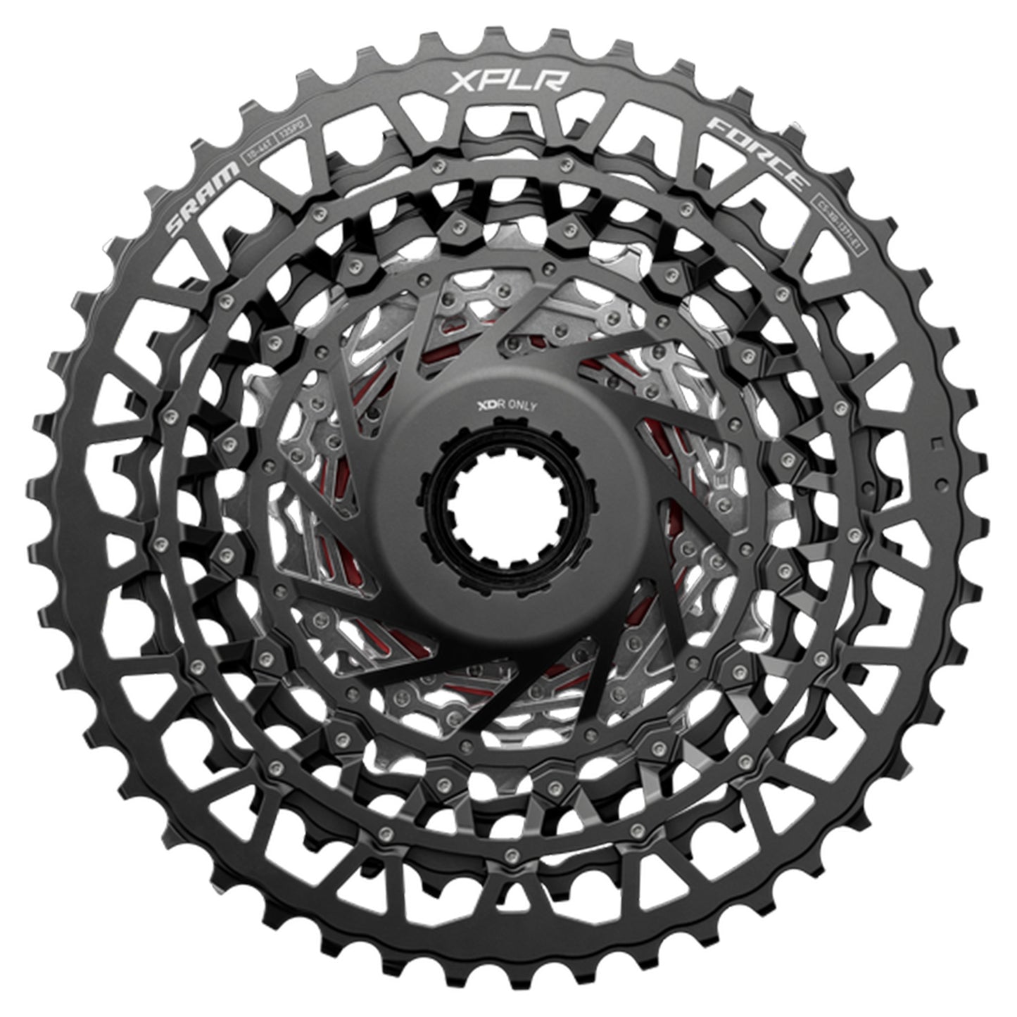 SRAM Force XG-1371 XPLR E1 13 Speed Cassette - 13 Speed - XDR Driver - 10-46T - Silver - Image 3