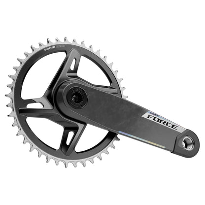 SRAM Force XLPR E1 Crankset - 68-73mm and BB86-92 - 28.99mm DUB - SRAM Direct Mount - 172.5mm - Grey - Image 1