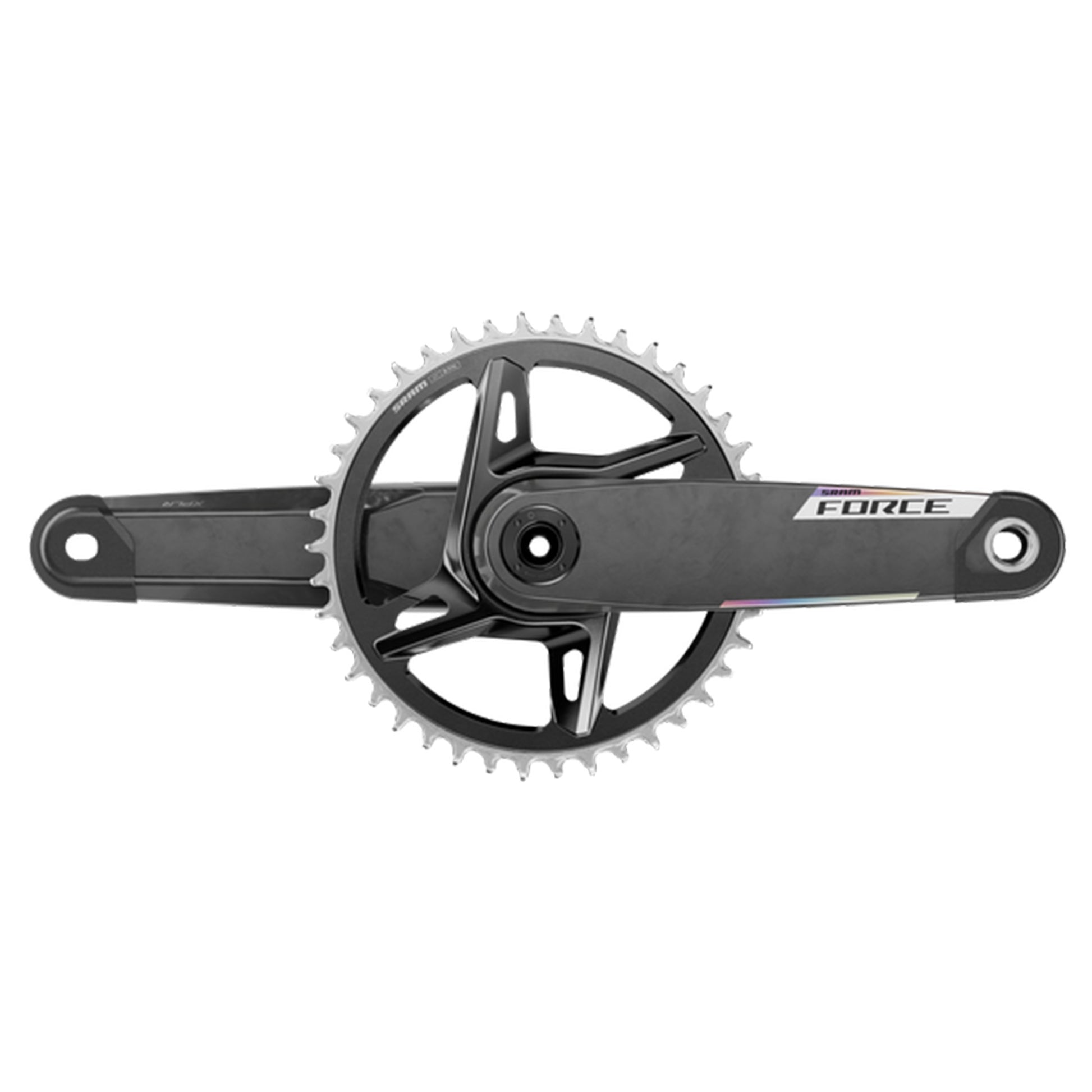 SRAM Force XLPR E1 Crankset - 68-73mm and BB86-92 - 28.99mm DUB - SRAM Direct Mount - 172.5mm - Grey - Image 2