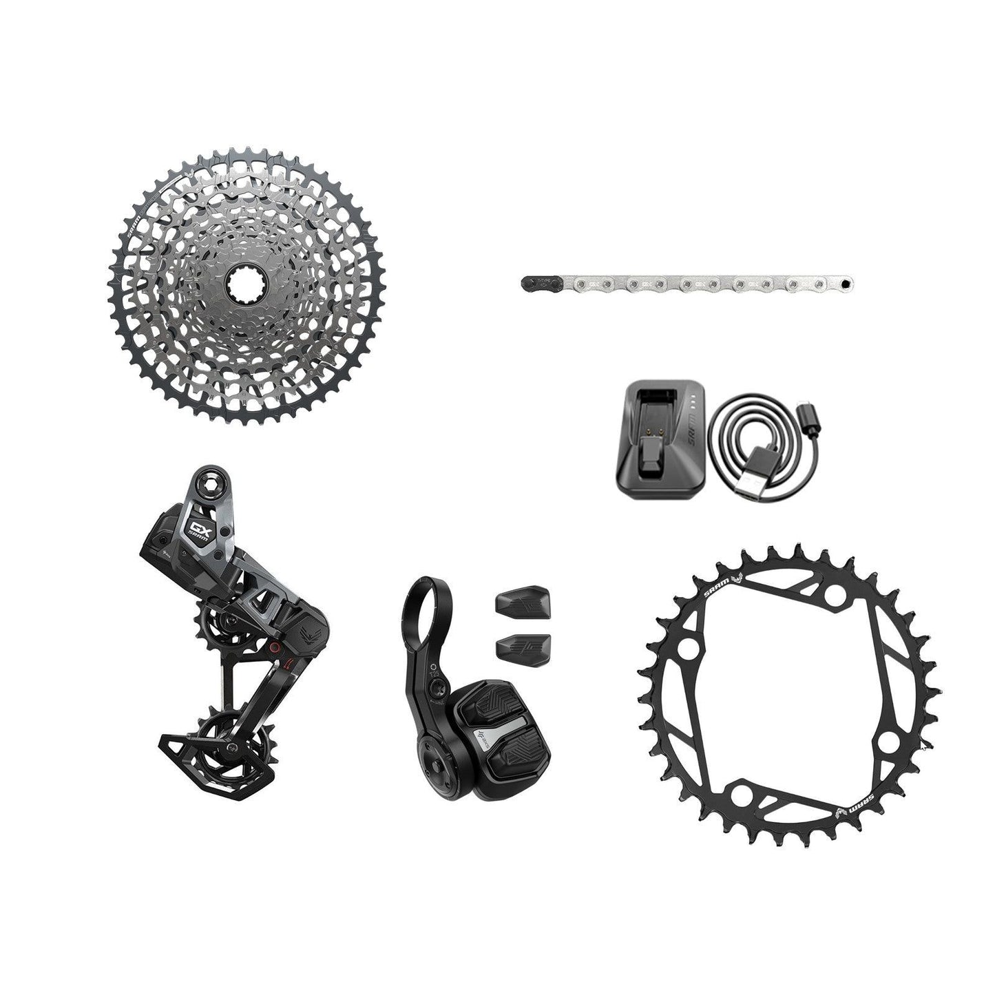 SRAM GX T-Type Eagle E-MTB Transmission AXS Groupset - 12 Speed - 104BCD - XD Driver - Boost 148mm - No