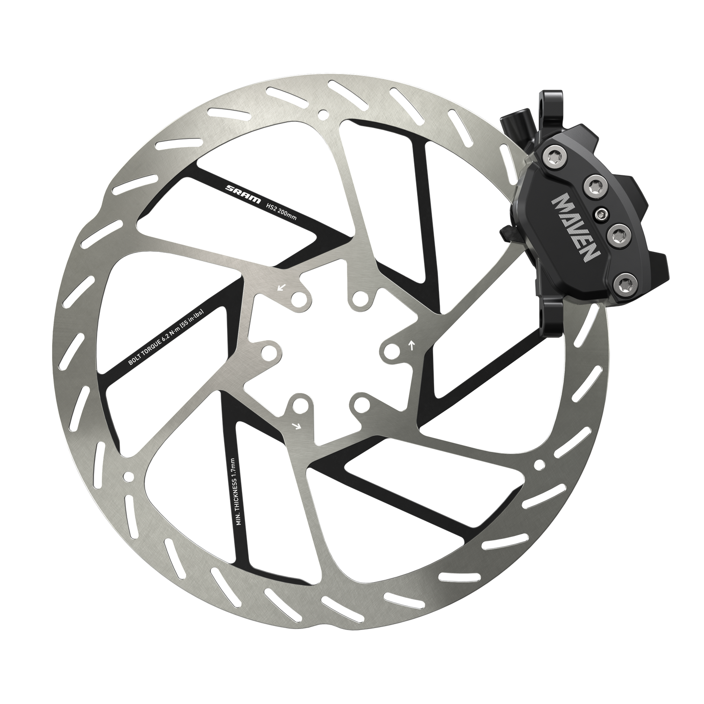 SRAM Maven Disc Brake - Rear - Left Lever - 2000mm - Black - Image 4